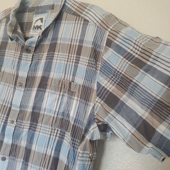 Mountain Khakis Men's Tomahawk Short Sleeve Shirt Size XXL Blue Plaid w/ Pocket - Picture 4 of 16